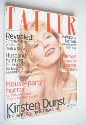 <!--2006-11-->Tatler magazine - November 2006 - Kirsten Dunst cover