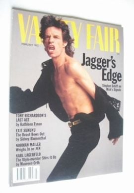 Vanity Fair magazine - Mick Jagger cover (February 1992)