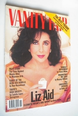 Vanity Fair magazine - Elizabeth Taylor cover (November 1992)