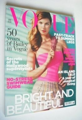 British Vogue magazine - June 2010 - Angela Lindvall cover