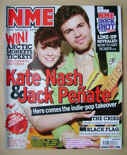 NME magazine - Kate Nash and Jack Penate cover (28 July 2007)
