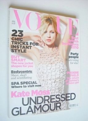 British Vogue magazine - April 2010 - Kate Moss cover
