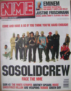 NME magazine - So Solid Crew cover (24 November 2001)