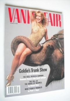 Vanity Fair magazine - Goldie Hawn cover (March 1992)