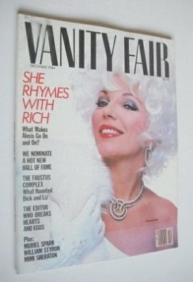 US Vanity Fair magazine - Joan Collins cover (December 1984)