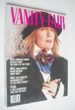 US Vanity Fair magazine - Diane Keaton cover (March 1987)