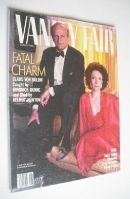 US Vanity Fair magazine - Claus Von Bulow and Andrea Reynolds cover (August 1985)