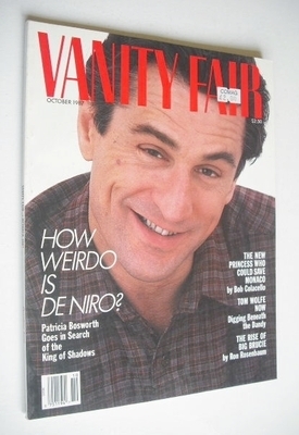 US Vanity Fair magazine - Robert De Niro cover (October 1987)