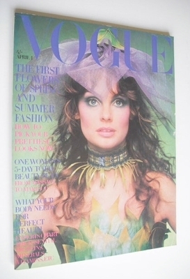British Vogue magazine - 1 April 1970 - Jean Shrimpton cover