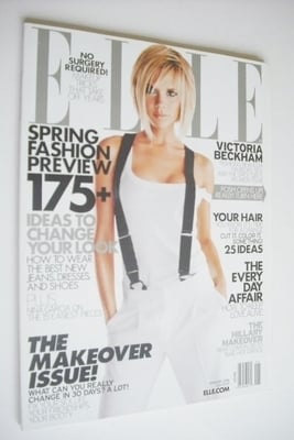 US Elle magazine - January 2008 - Victoria Beckham cover