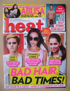 Heat magazine - Bad Hair, Bad Times! cover (18-24 September 2010 - Issue 595)