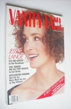 US Vanity Fair magazine - Jessica Lange cover (October 1988)