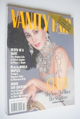 Vanity Fair magazine - Cher cover (November 1990)