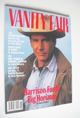 US Vanity Fair magazine - Harrison Ford cover (August 1990)