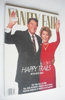 US Vanity Fair magazine - Ronald Reagan and Nancy Reagan cover (December 1988)