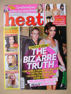 Heat magazine - Cheryl Cole and Derek Hough cover (25 September-1 October 2010 - Issue 596)