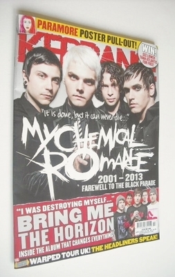 Kerrang magazine - My Chemical Romance cover (6 April 2013 - Issue 1460)