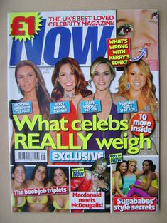 Now magazine - What Celebs Really Weigh cover (1 March 2006)