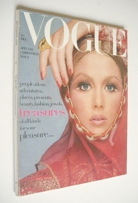 British Vogue magazine - December 1969 - Pattie Boyd cover