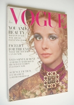 British Vogue magazine - 1 October 1969 - Maudie James cover