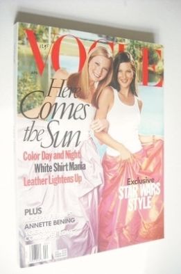 US Vogue magazine - April 1999 - Kate Moss and Maggie Rizer cover