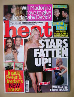 <!--2006-12-09-->Heat magazine - Stars Fatten Up cover (9-15 December 2006 
