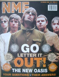 <!--2000-02-19-->NME magazine - Oasis cover (19 February 2000)