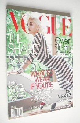 US Vogue magazine - April 2004 - Gwen Stefani cover