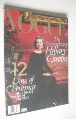 US Vogue magazine - December 1998 - Hillary Clinton cover