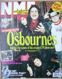 NME magazine - The Osbournes cover (25 May 2002)