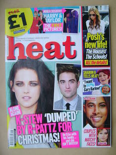Heat magazine - Kristen Stewart / Robert Pattinson cover (8-14 December 2012 - Issue 709)
