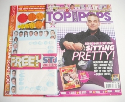 Top Of The Pops magazine - Robbie Williams cover (January 2000)