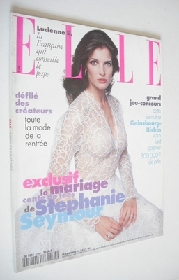 <!--1995-07-24-->French Elle magazine - 24 July 1995 - Stephanie Seymour co