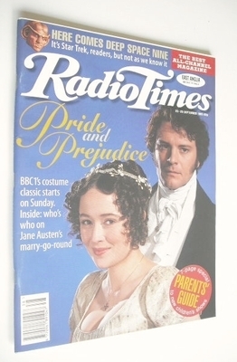 Radio Times magazine - Colin Firth and Jennifer Ehle cover (23-29 September 1995)
