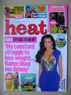 <!--2012-11-17-->Heat magazine - Kim Kardashian cover (17-23 November 2012 