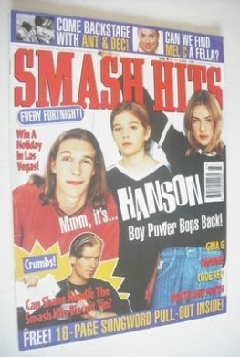Smash Hits magazine - Hanson cover (4-17 June 1997)