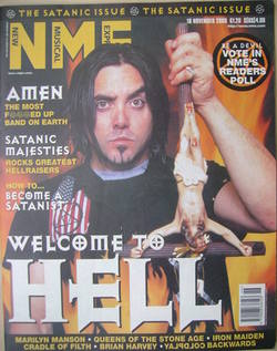 NME magazine - Casey Chaos cover (18 November 2000)