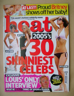 Heat magazine - Skinniest Celebs cover (3-9 December 2005 - Issue 350)