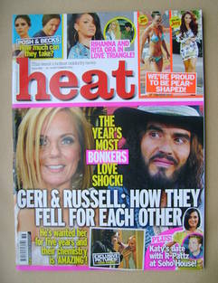 <!--2012-09-08-->Heat magazine - Geri Halliwell / Russell Brand cover (8-14