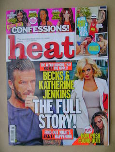 Heat magazine - David Beckham / Katherine Jenkins cover (1-7 September 2012 - Issue 695)