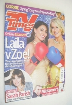 TV Times magazine - Laila Rouass and Zoe Lucker cover (24-30 October 2009)