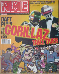 NME magazine - Gorillaz cover (17 March 2001)