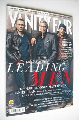 Vanity Fair magazine - Daniel Craig, George Clooney and Matt Damon cover (February 2012)