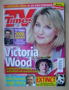TV Times magazine - Victoria Wood cover (9-15 December 2006)