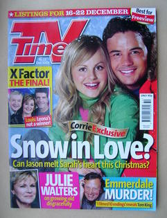 TV Times magazine - Tina O'Brien and Ryan Thomas cover (16-22 December 2006)
