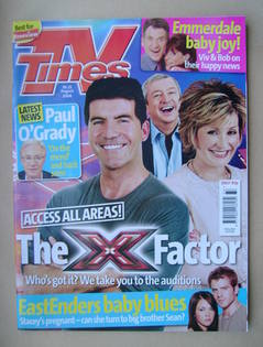 TV Times magazine - Simon Cowell, Louis Walsh and Sharon Osbourne cover (19-25 August 2006)