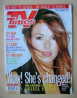 TV Times magazine - Amanda Holden cover (20-26 January 2001)