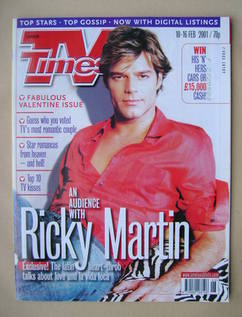 TV Times magazine - Ricky Martin cover (10-16 February 2001)