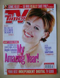 TV Times magazine - Angela Lonsdale cover (10-16 March 2001)