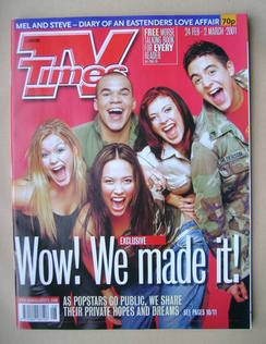 TV Times magazine - Hear'Say cover (24 February-2 March 2001)